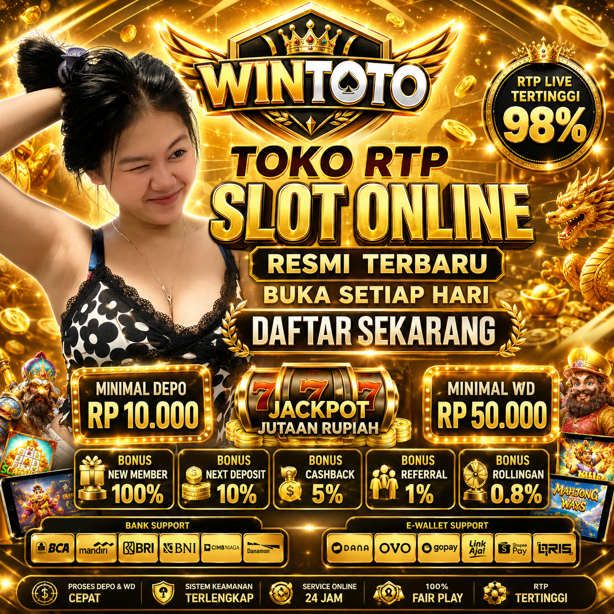 WINTOTO : Toko RTP Slot Online Resmi Terbaru Buka Setiap Hari - Daftar Sekarang